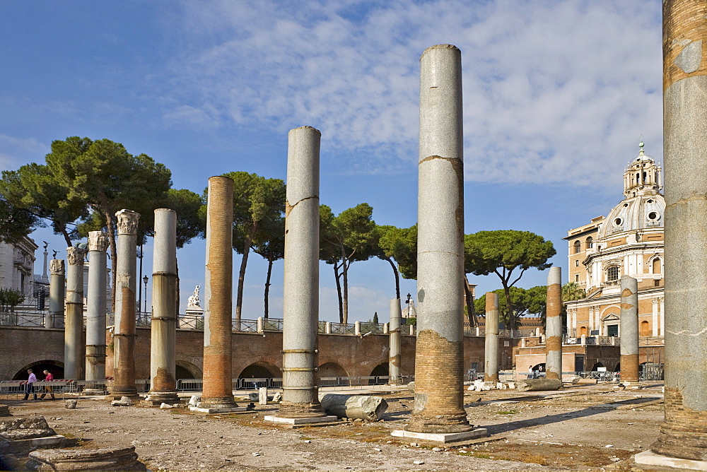 Columns of Basilcia Ulpia on the Forum of Trajanus, Rome, Italy, Europe