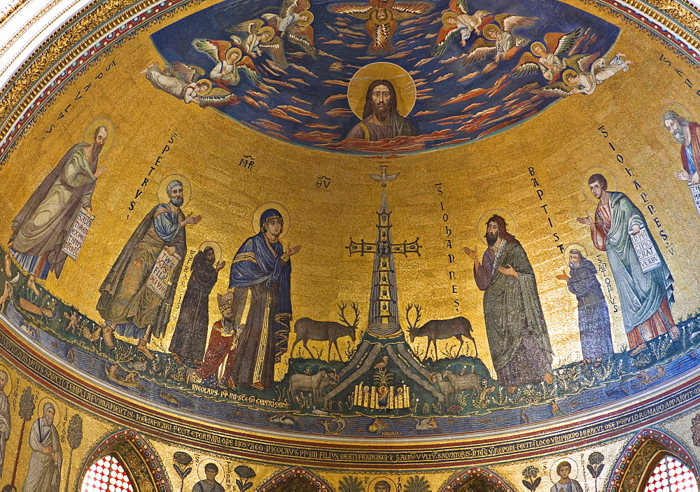 Apse decorated with mosaics, Basilica of St John Lateran, Rome, Italy, Europe