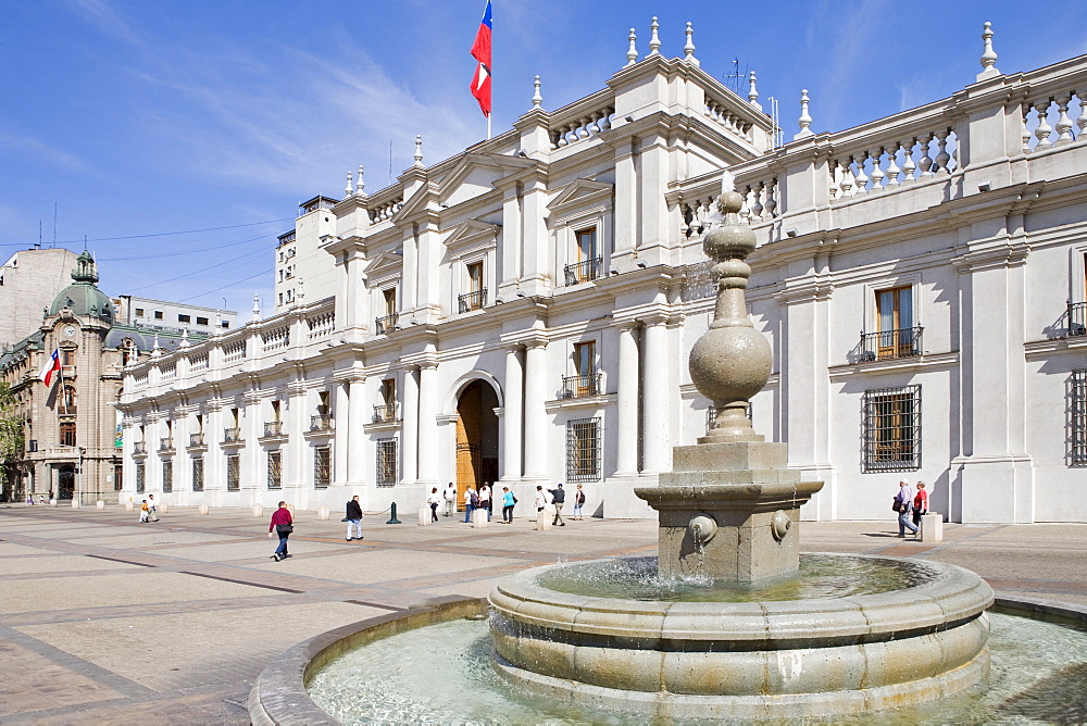 Neoclassical governmental palace La Moneda, Santiago de Chile, Chile, South America