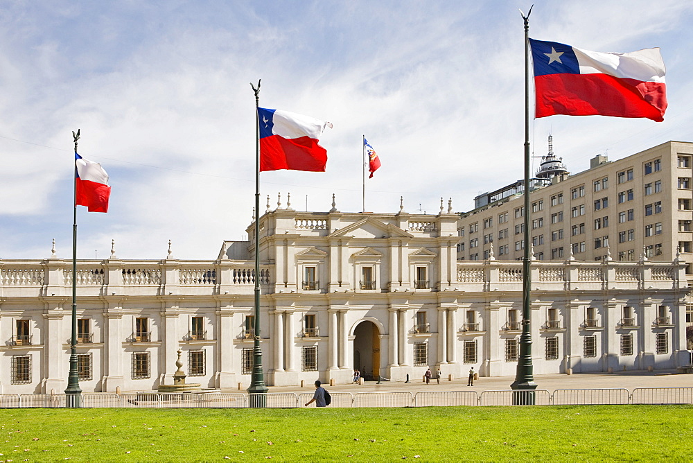 Neoclassical governmental palace La Moneda, Santiago de Chile, Chile, South America