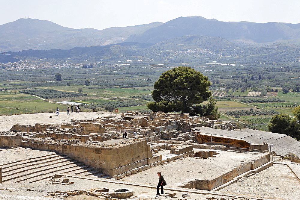 Steps, Phaistos Palace ruins from the Minoan period, Crete, Greece, Europe