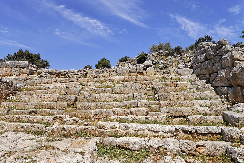 Ruins dating to the fifth century BC (Doric period), Lato, Crete, Greece, Europe