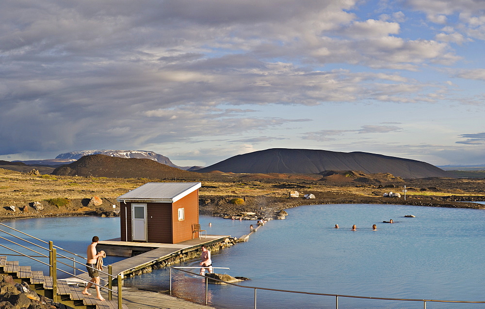 Myvatn Pool (Jarï£¿boeï£¿in viï£¿ MËvatn), Myvatn, northern Iceland, Iceland, Atlantic Ocean