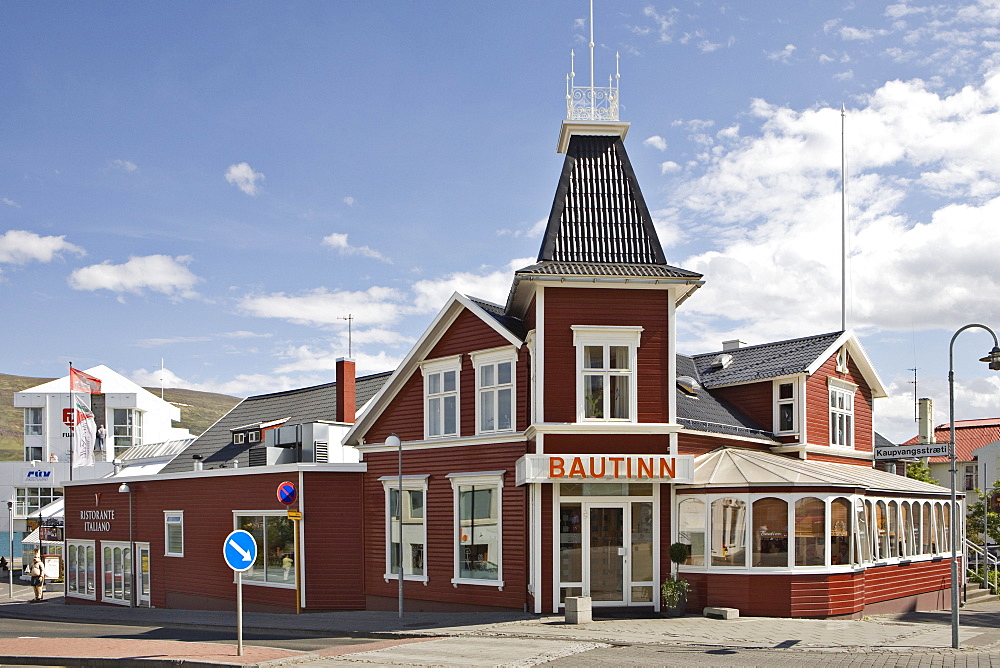 Bautinn restaurant, Akureyri, northern Iceland, Iceland, Atlantic Ocean