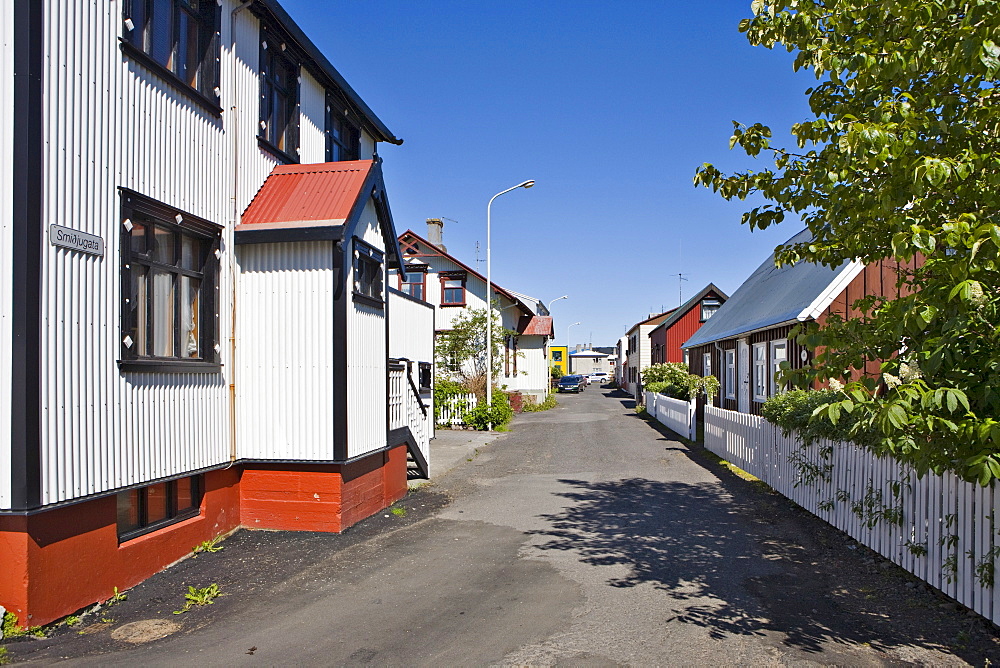 Colourful houses, Isafjoerï£¿ur, Western Fjord, Iceland, Atlantic Ocean