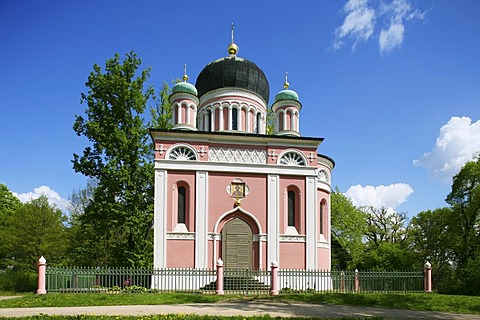 Russian-orthodox Alexander Nevsky Cathedral, Kapellenberg, Alexandrowka, Russian colony, Potsdam, Brandenburg, Germany, Europe