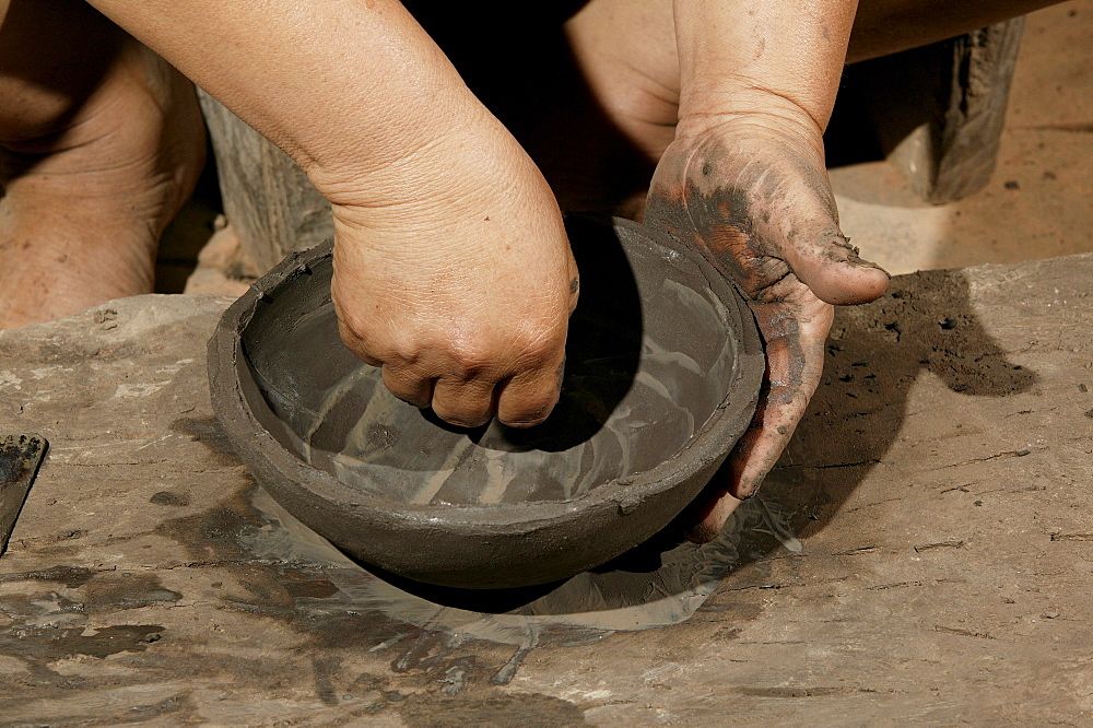 Potter at work, Caacupe, Paraguay, south America