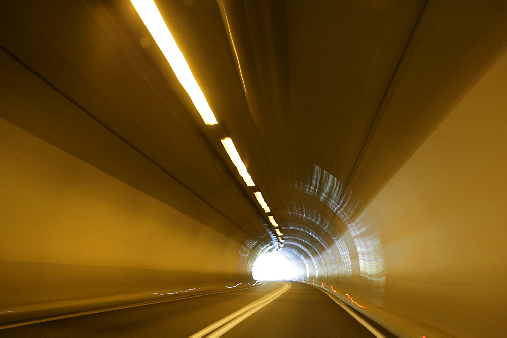 Light at the end of the tunnel, South Tyrol, Italy