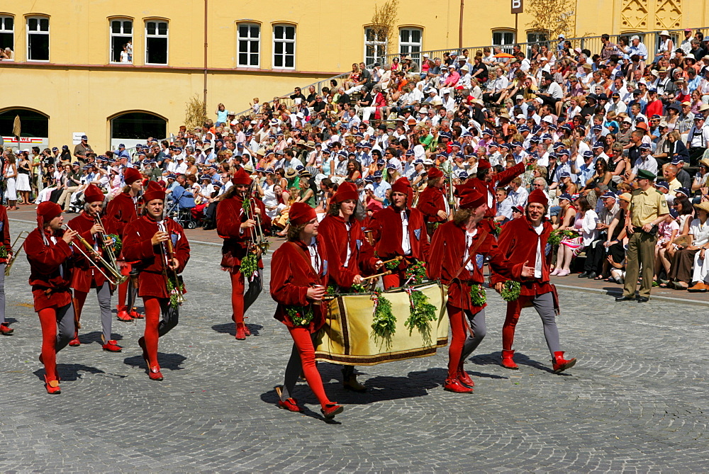 Court musicians, Landshut Wedding historical pageant, Landshut, Lower Bavaria, Bavaria, Germany, Europe