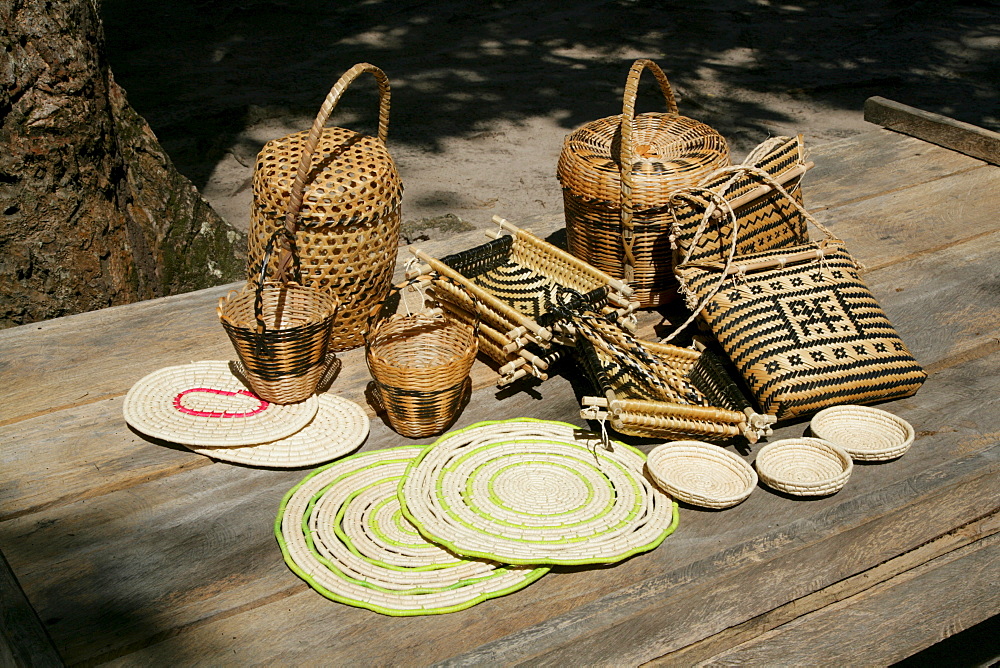 Arawak tribe woven handicrafts, Santa Mission, Guyana, South America