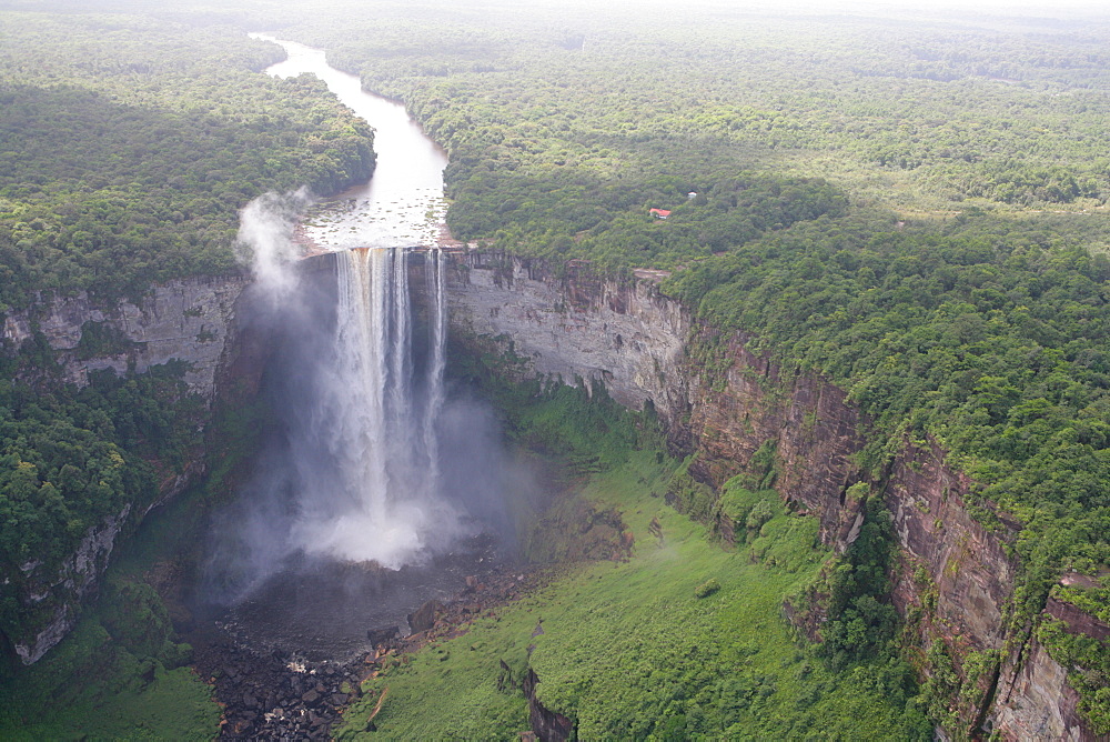 Aerial shot, Kaieteur Waterfalls, Potaro National Park, Guyana, South America