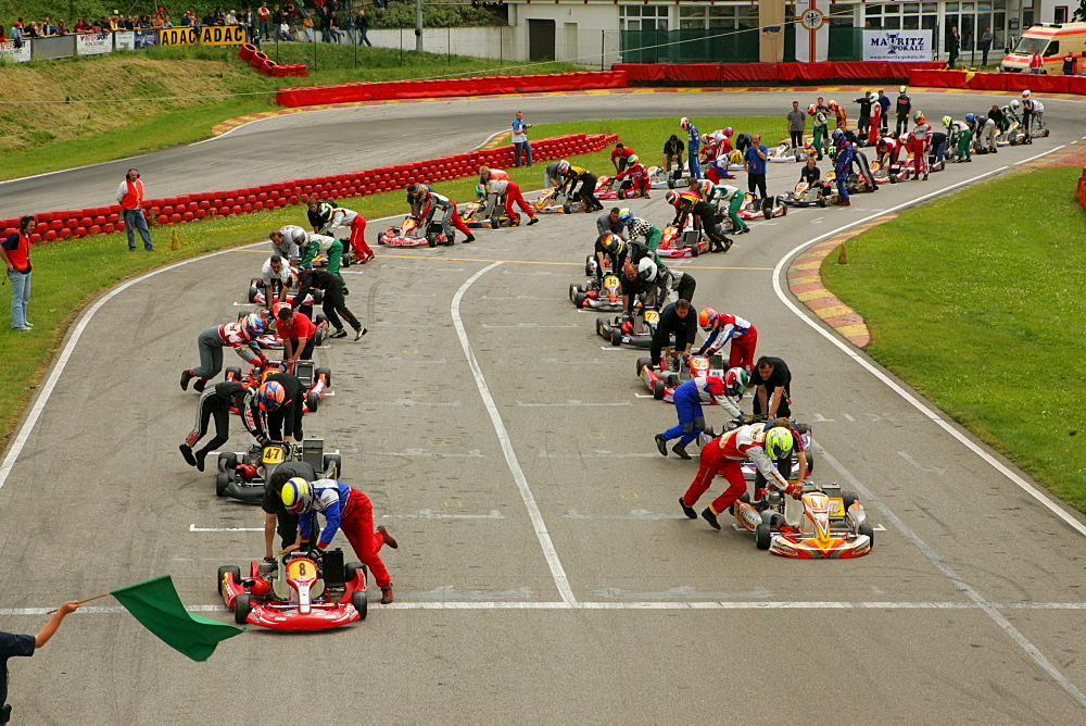 German Kartracing Championships, Kart track in Ampfing, Upper Bavaria, Bavaria, Germany, Europe