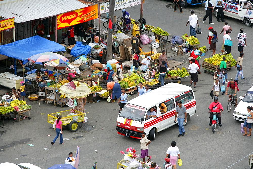 View of the central marketplace in Georgetown, Guyana, South America