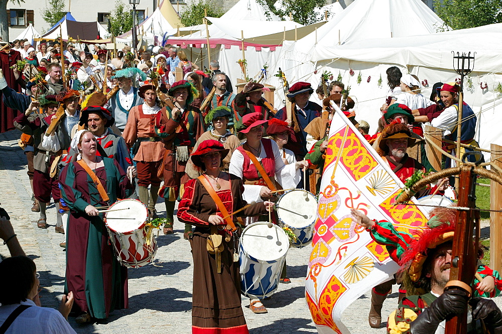 Medieval festival, Burghausen, Upper Bavaria, Bavaria, Germany, Europe