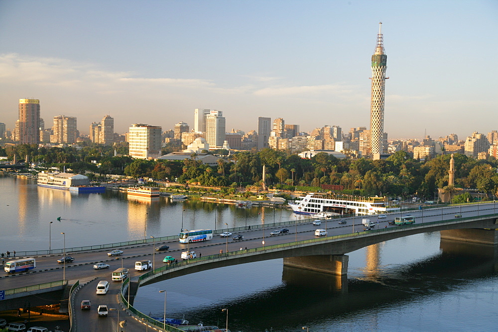 Bridge over the Nile in Cairo, Egypt, North Africa, Africa