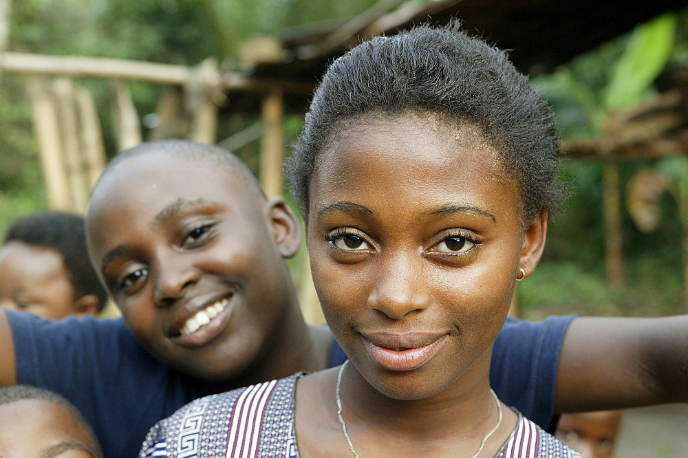 Girls, portrait, Cameroon, Africa