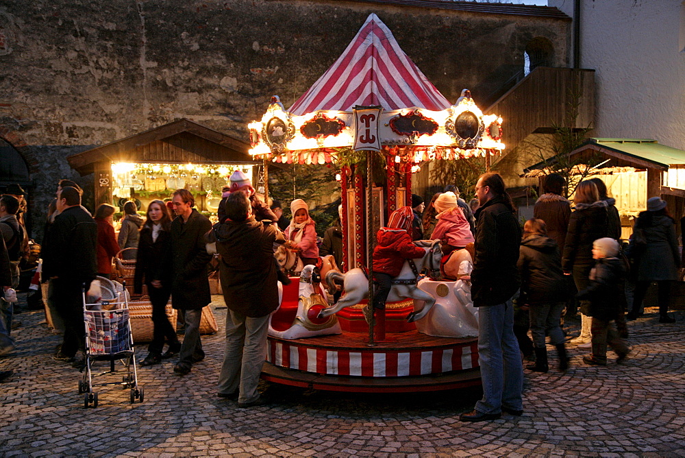 Christkindlmarkt, Christmas market, Muehldorf am Inn, Upper Bavaria, Germany, Europe