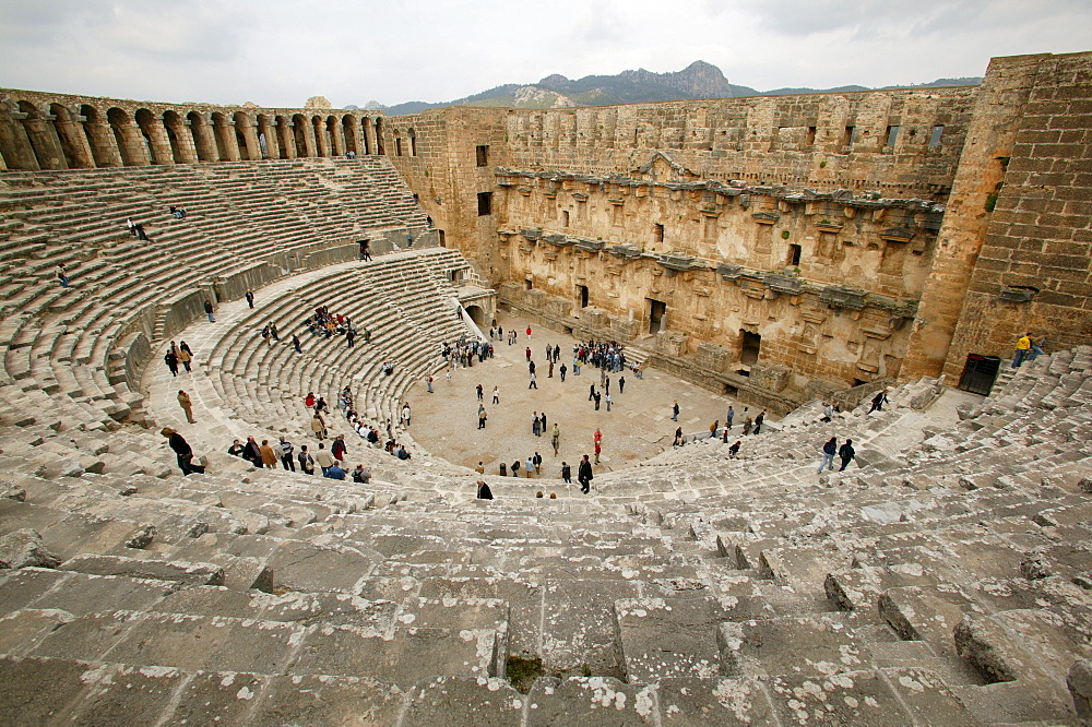 Tiers, Roman theatre, Aspendos, southern Turkey, Asia