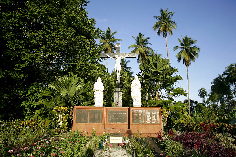 Commemorative cemetery for monks and nuns murdered in WWII, Alexishafen, Madang, Papua New Guinea, Melanesia