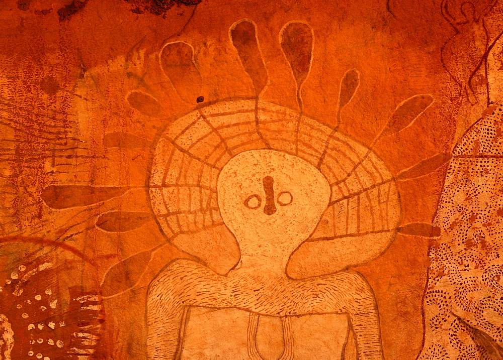 Old rock art of the Aborigines, south of Alice Springs, Northern Territory, Australia