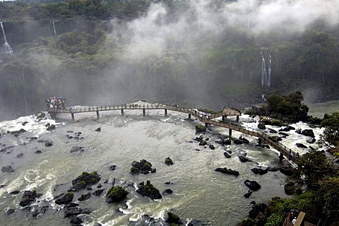 Iguacu, waterfalls, the largest waterfalls of the world, bridge for spectators, brasil