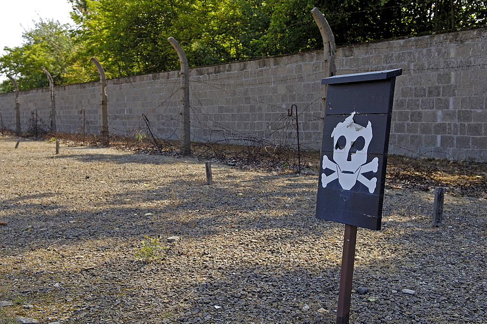 Border line ofconcentration camp sachsenhausen, germany