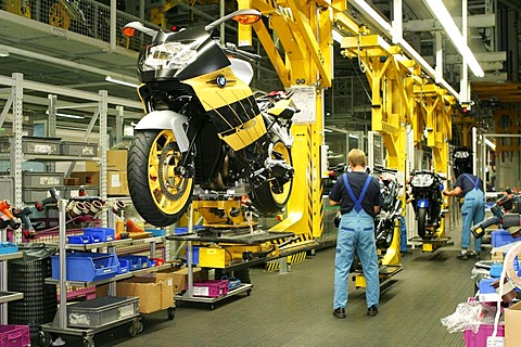 Production, BMW motorcycle factory in Berlin, Germany