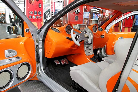 Car tuning, cabin in a futuristic style