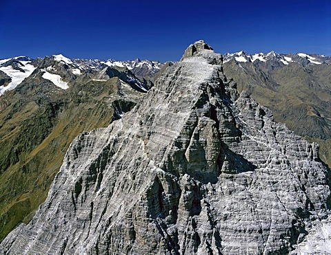 Pflerscher Tribulaun, behind Stubai Alps, Tyrol, Austria