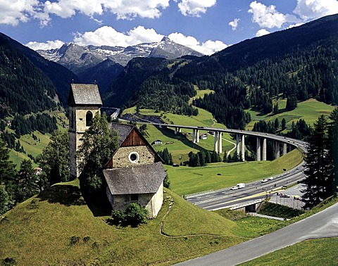 Obernberger Bruecke near Gries, Brenner motorway, Tyrol, Austria