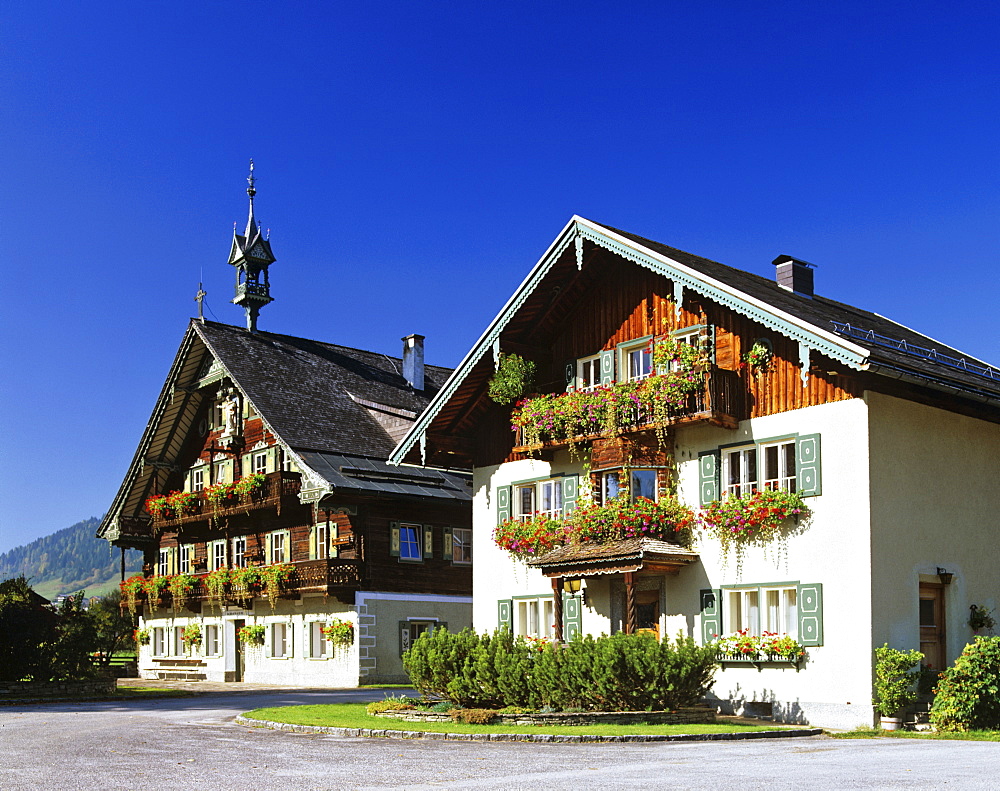 Farmhouses, Salzburger Land, Austria, Europe