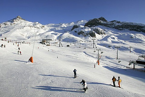 Ski resort Silvretta Arena bei Ischgl, Austria