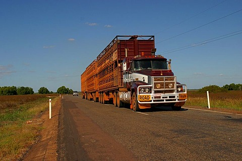 Road train on the way in the Outback darwin northern territory australia