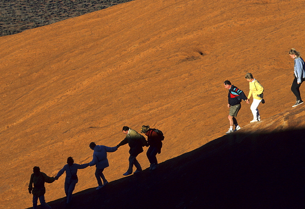 Ayers Rock, way up in the early morning, Northern Territory, Australia