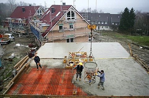 Concrete construction, Essen, North Rhine-Westphalia, Germany