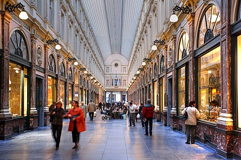 Shopping mall Galeries Royales Saint-Hubert, Brussels, Belgium