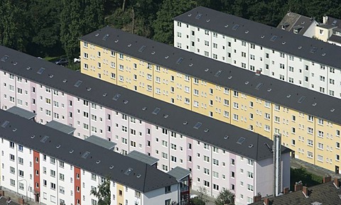 Housing estate, apartment buildings, Cologne, North Rhine-Westphalia, Germany