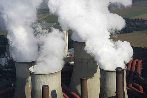 Brown coal power station Niederaussem of the RWE Power company, Bergheim, North Rhine-Westphalia, Germany