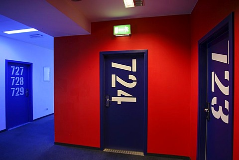 Room number labelling, "Generator" Hostel, Berlin, Germany