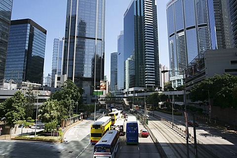 City traffic, Queensway, Hongkong, China