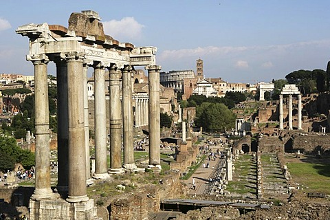 ITA, Italy, Rome : centre of the ancient Rome, buildings and ruins of the Foro Romano. |