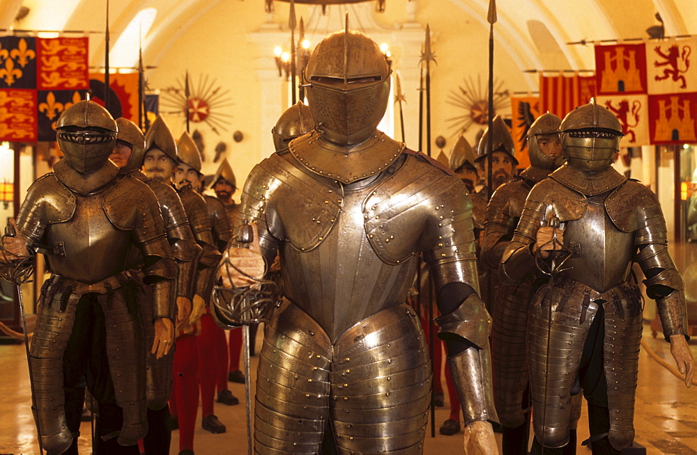 Grandmaster's Palace, armors in the Armoury, Valletta, Malta