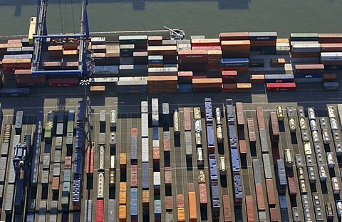 Container port, Logport, Dusiburg, North Rhine-Westphalia, Germany