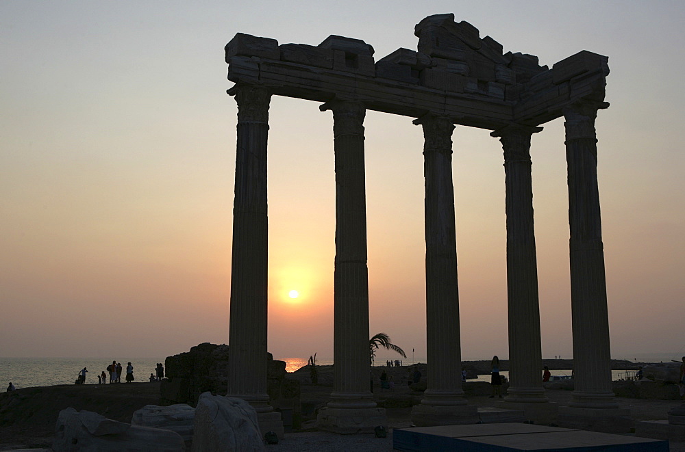 TUR Turkey Side Turkish riviera coast. Ruins of the Apollon Temple