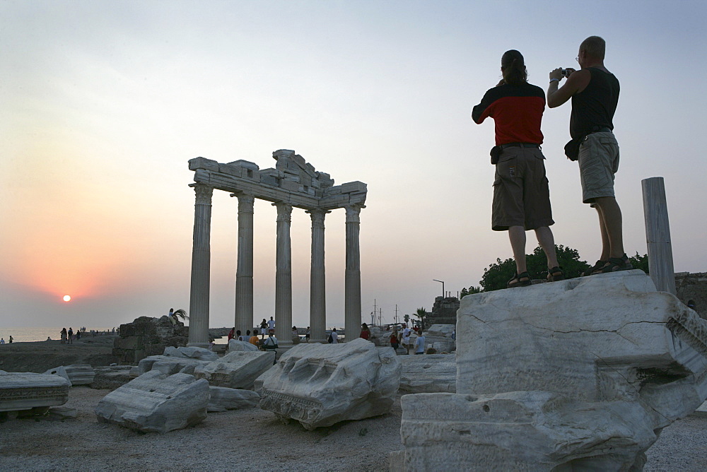 TUR Turkey Side Turkish riviera coast. Ruins of the Apollon Temple