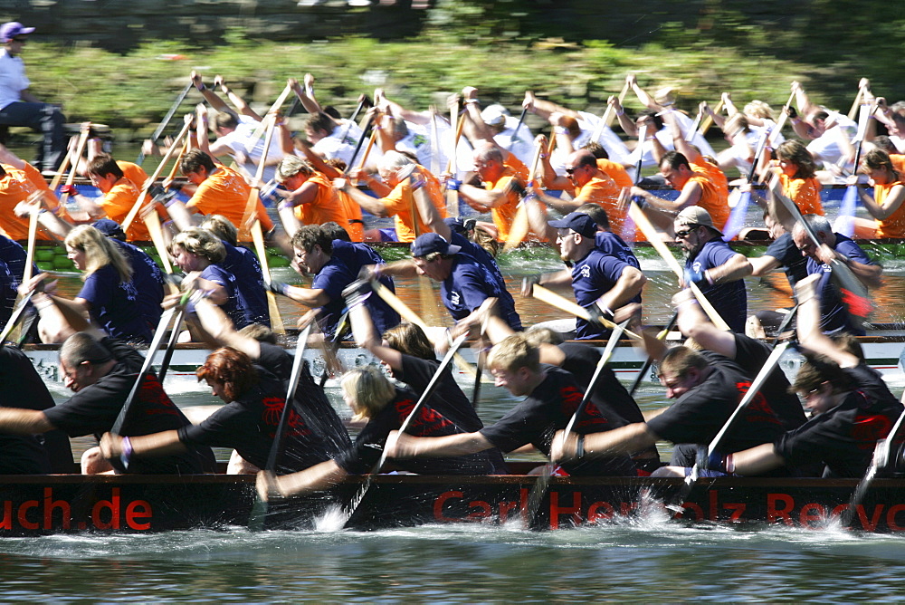 DEU Germany Muelheim Dragon boat race on the river Ruhr