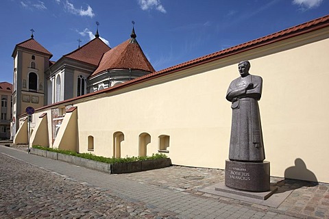 St. George's Church, monument to M. Valancius in the historic city centre of Kaunas, Lithuania, Baltic States, Northeastern Europe