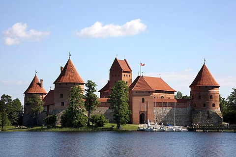 Trakai Island Castle, landmark of Lithuania, Trakai, Lithuania, Baltic States, Northeastern Europe