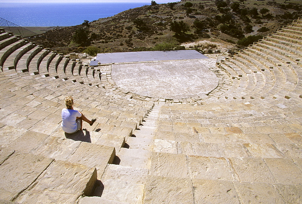 Greco-Roman amphitheatre in Kourion on the Akrotiri Peninsula, Cyprus