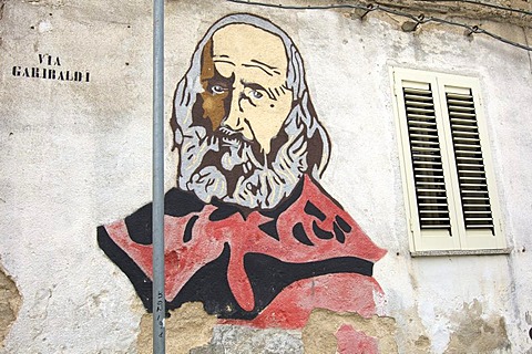 Political mural, Orgosolo, Sardinia, Italy, Europe